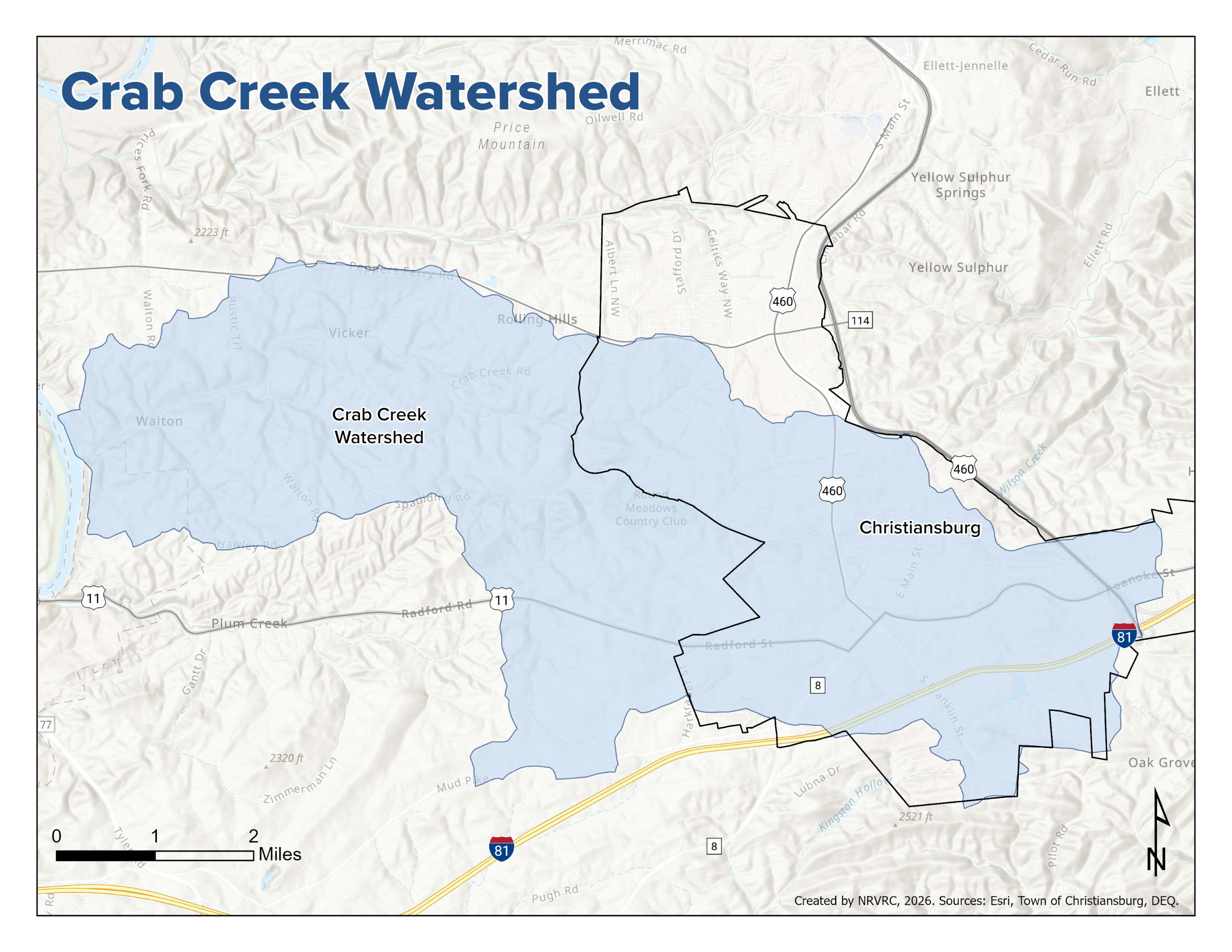 Watershed map