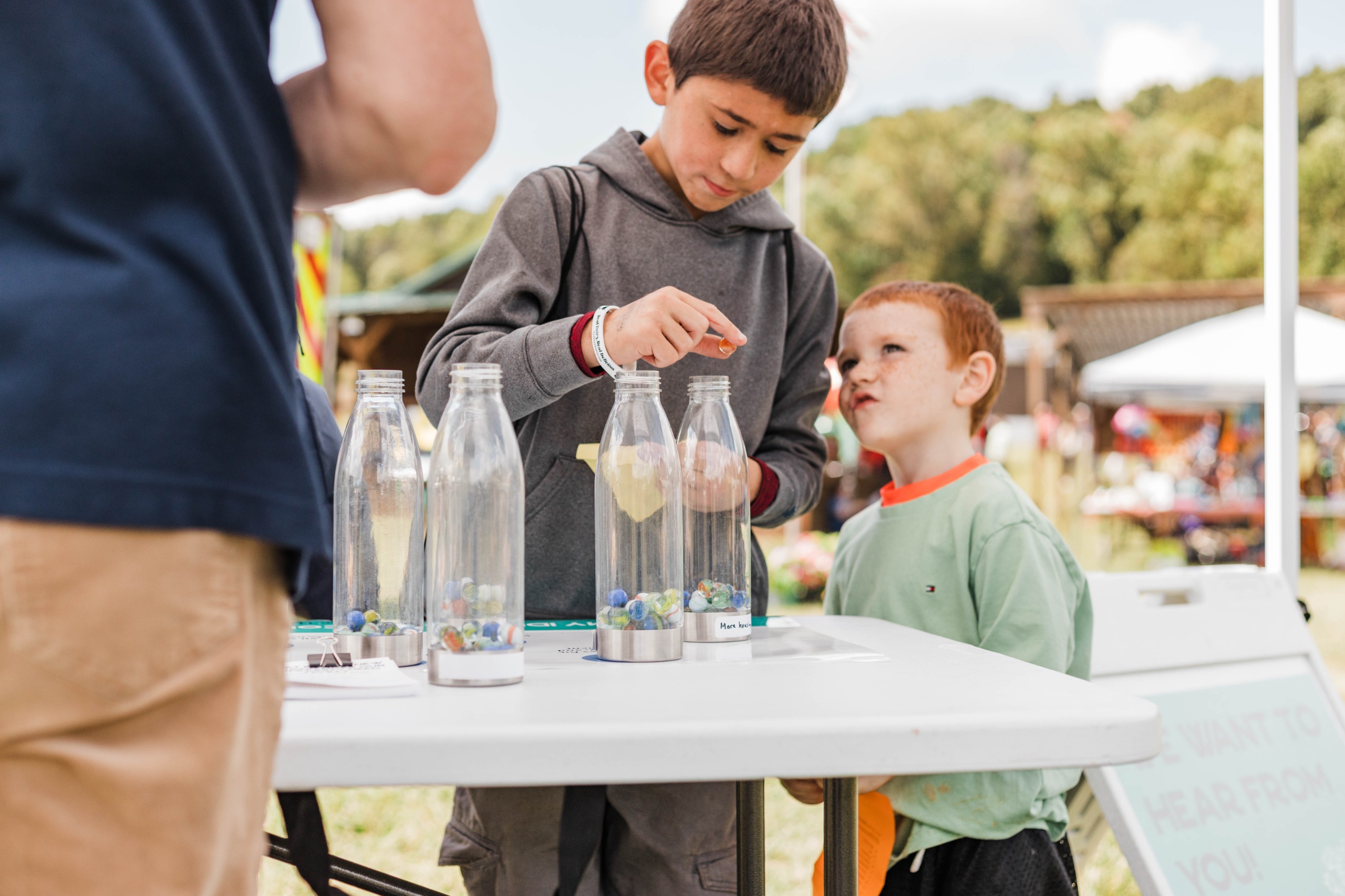 Two young boys engage with Floyd County comprehensive plan